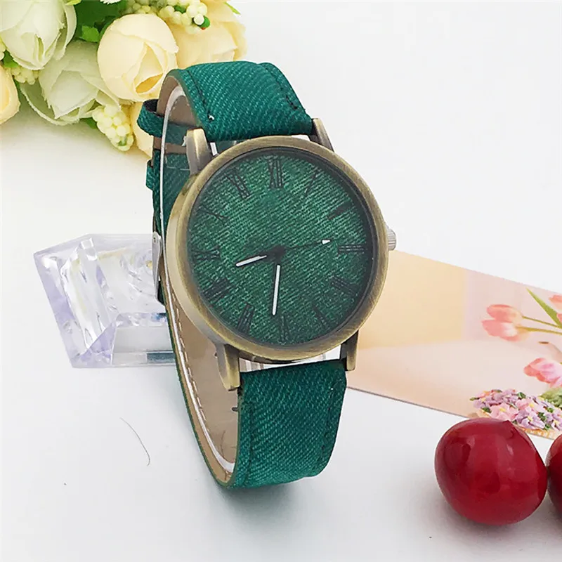Ретро Vogue ковбойский кожаный Montre мужской женский для пар часы Lover's Roman Quartz
