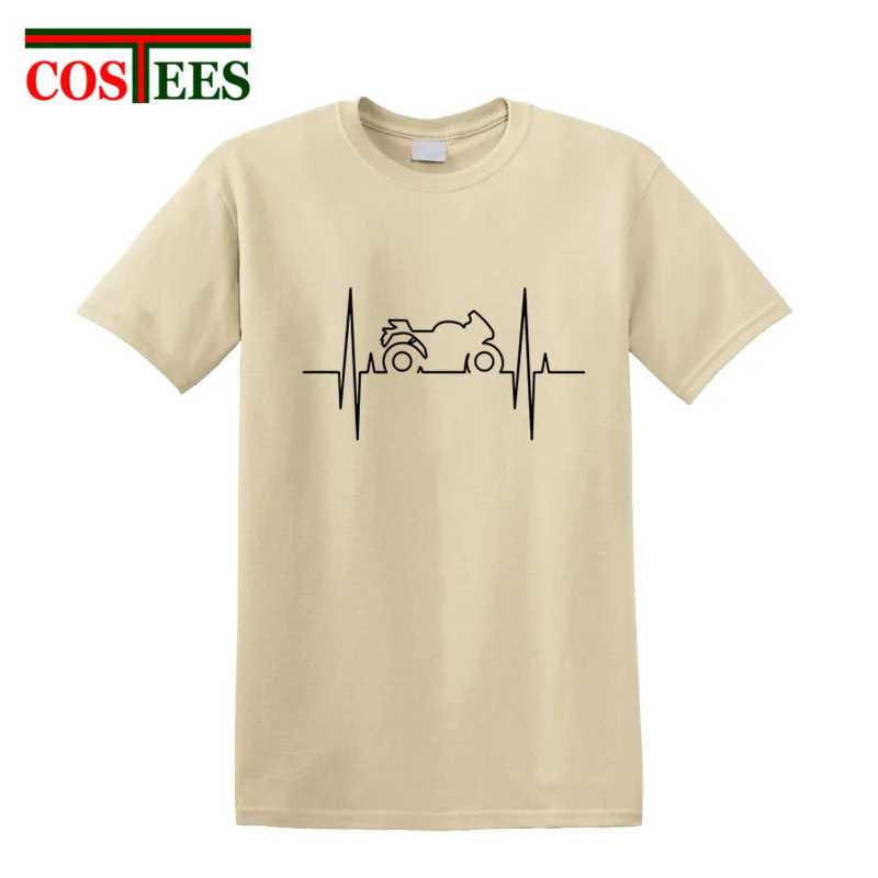 Комикс электромото heartbeat футболки для мужчин мотоцикл электрический пульс