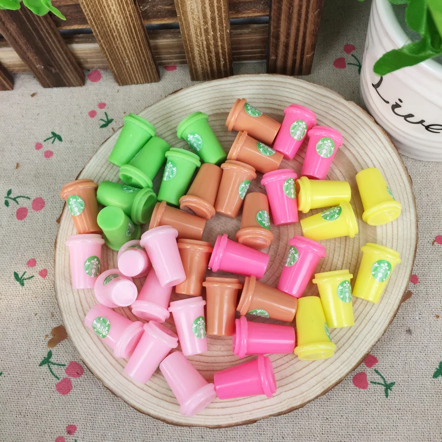 Смешанные 5 цветов Kawaii плоские &quotсделай сам&quot Бутылка логотип бренда резиновый