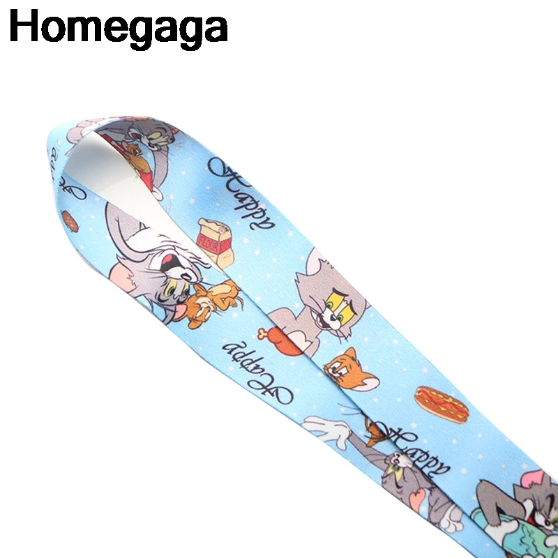 Homegaga брелок для ключей с котом и мышью ремешок идентификации по фильму шейные