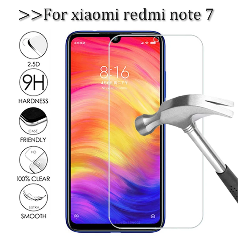 Закаленное стекло для Xiaomi Redmi Note 7 note7 защита экрана 9H 2.5D Защитная пленка телефона |