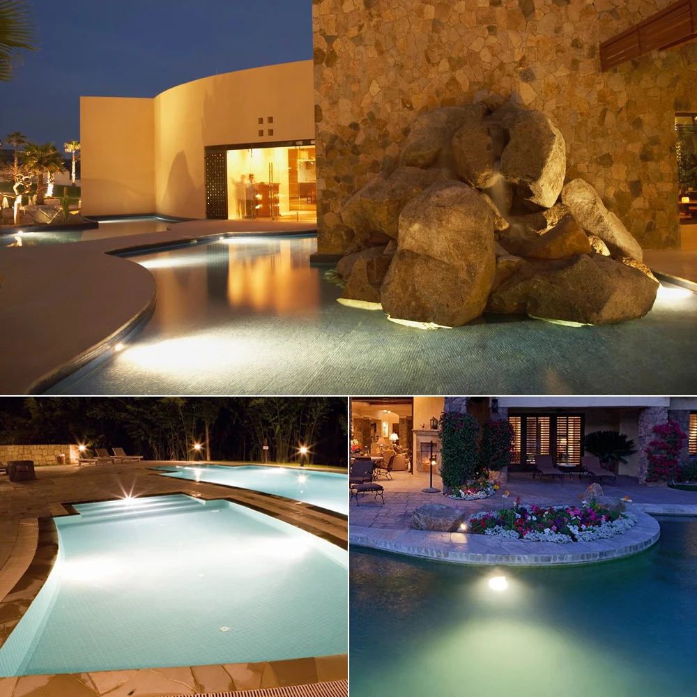 

10W AC to DC 12V-24V LED Underwater Light White/Warm White Lighting Swimming Pool Spotlight Fish Tank Pond LED Lamp