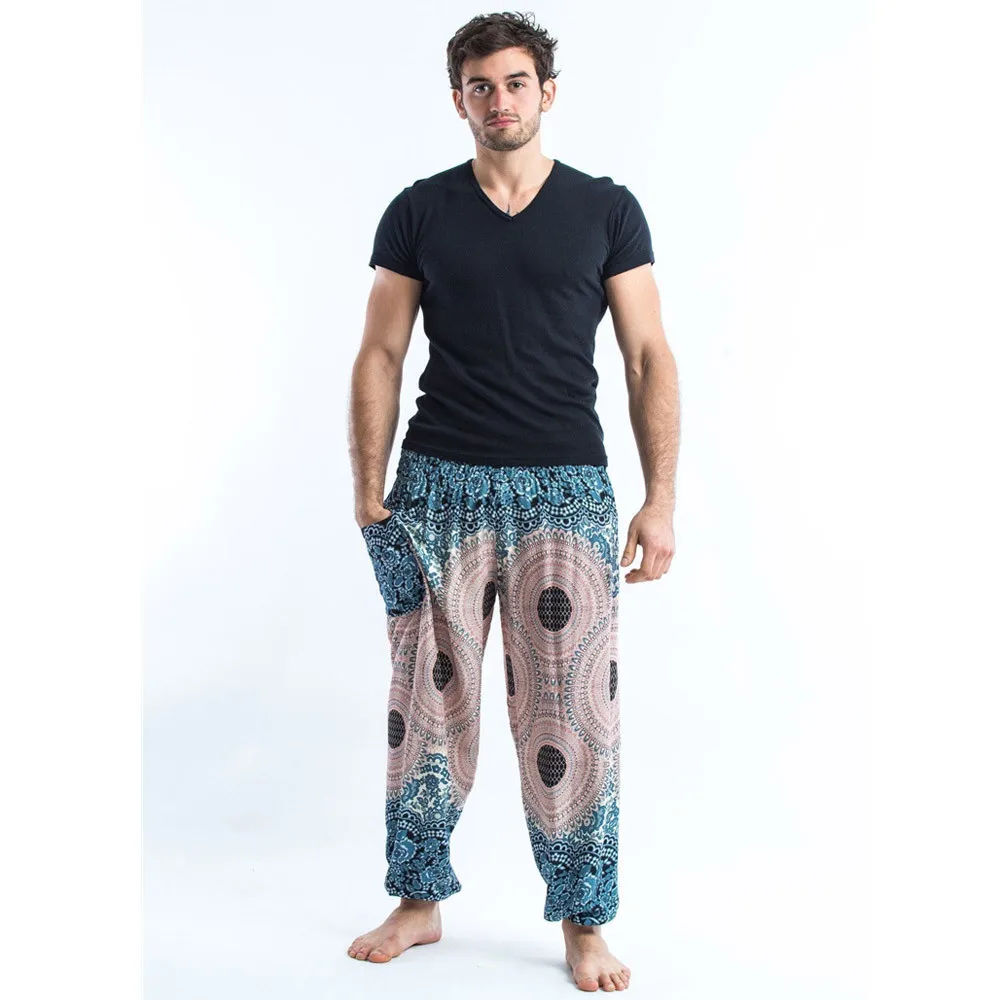 2018 богемные брюки с высоким перекрестным кроем для женщин и мужчин тайские