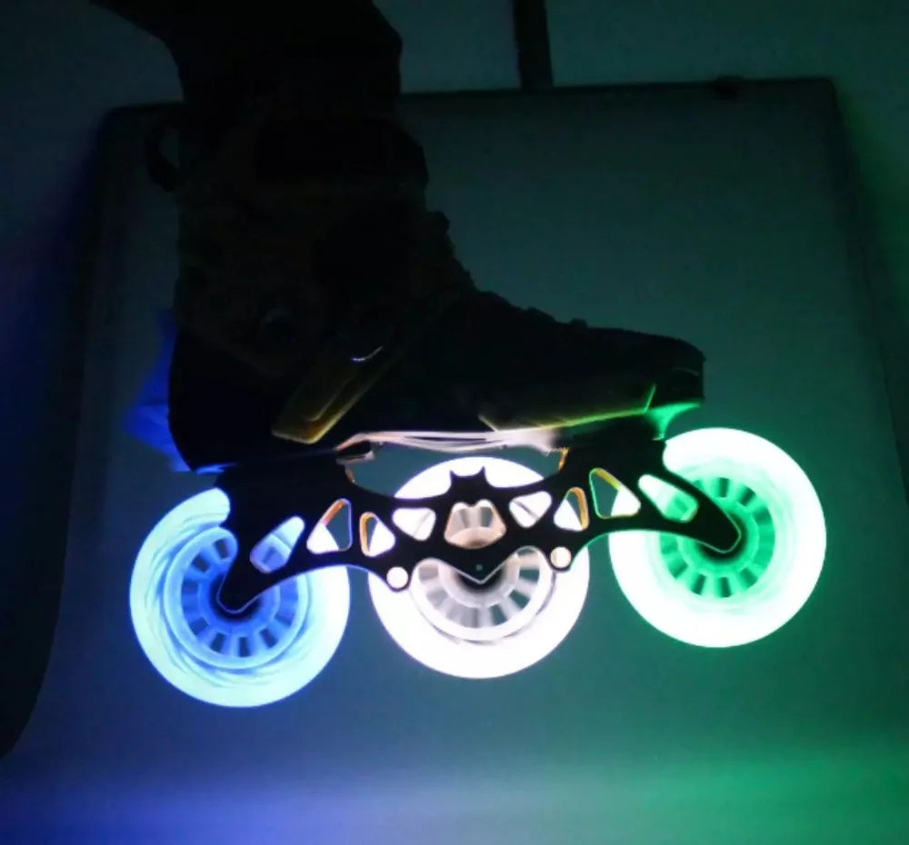 LED Flash Speed Skates Wheels 6 or 8 Pcs/Lot 90A 90 100 110 125mm Lighting Patines Racing Skating Tires LED Light For Powerslide