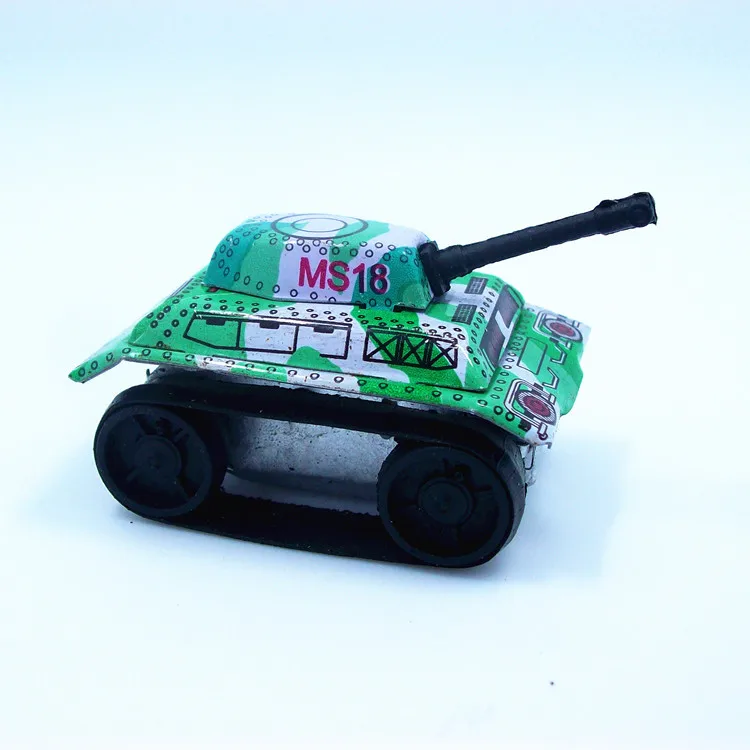 Мини винтажные оловянные игрушки трение Танк Дети Детство классический заводной