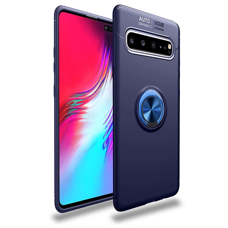 Роскошный чехол для телефона для samsung Galaxy S10e чехол-накладка с кольцом на палец, автомобильная подставка, силиконовый мягкий чехол для Galaxy S10 Lite чехол