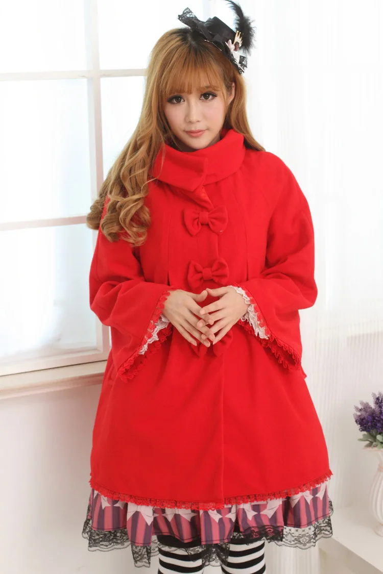 JSK Лолита милый костюм британский стиль с шерстяным пальто Прекрасный Принт