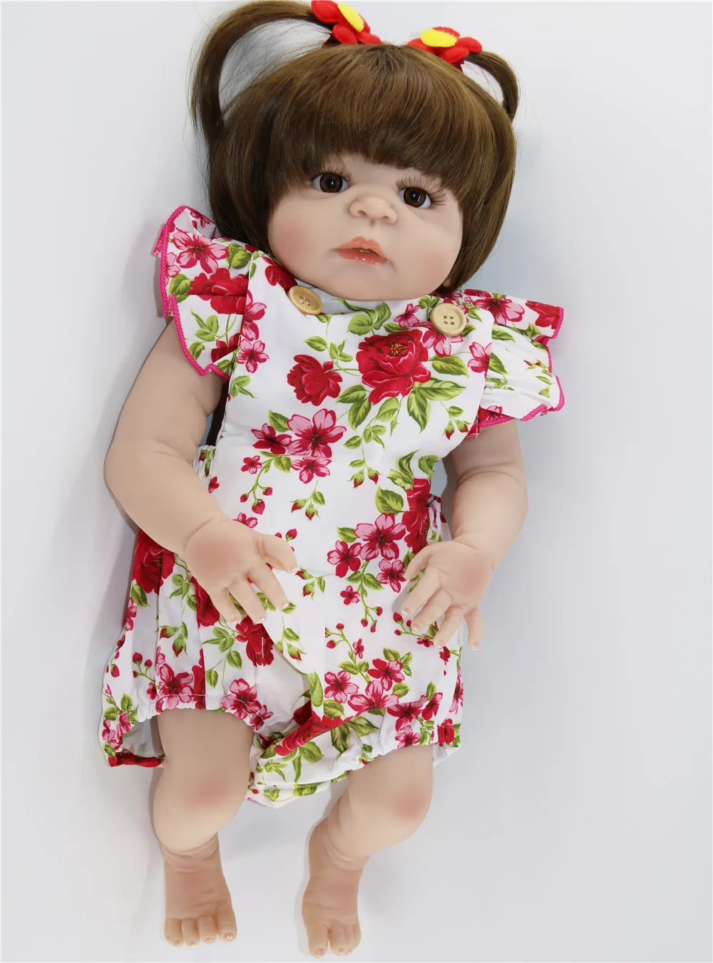 

Реалистичная силиконовая кукла-реборн DollMai 23 дюйма 57 см, кукла-девочка для купания, кукла-реборн полностью виниловая кукла-реборн для ребенк...