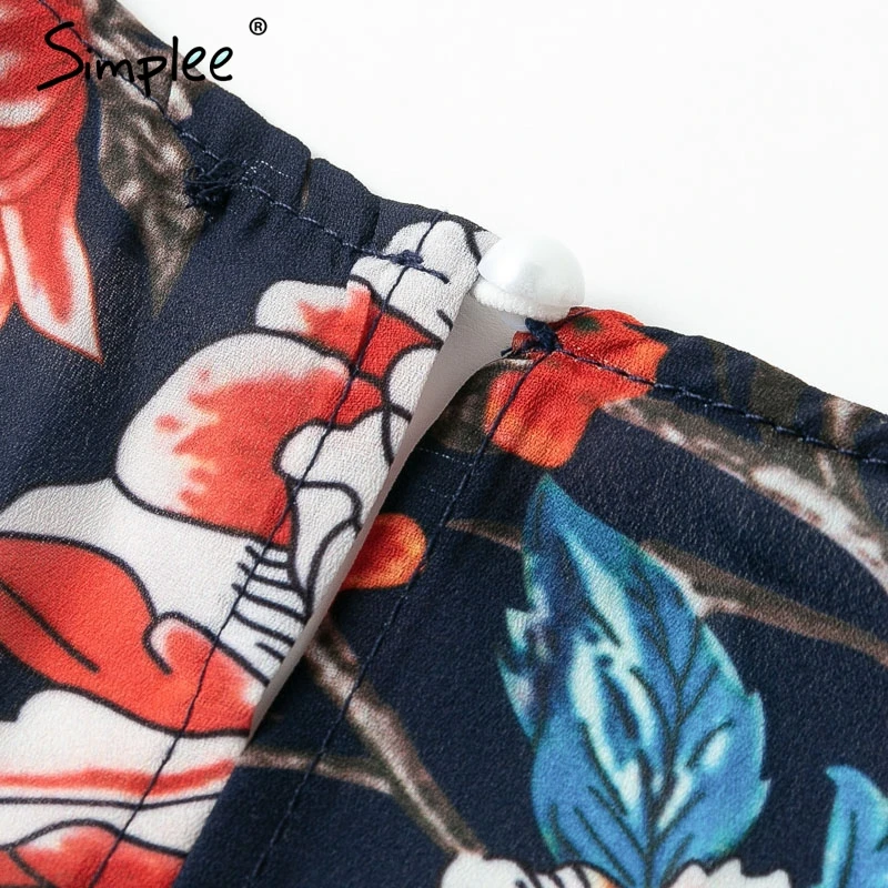 Simplee богемное платье с цветочным принтом размера плюс женское праздничное v