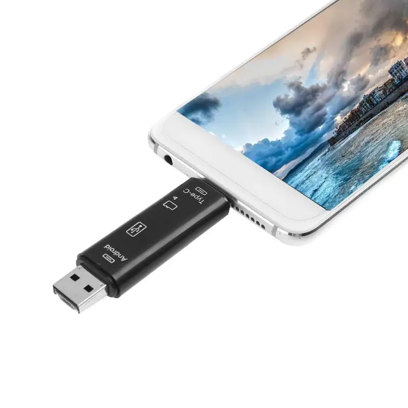 Высокоскоростной считыватель карт Type C Micro USB адаптер для флеш накопителя