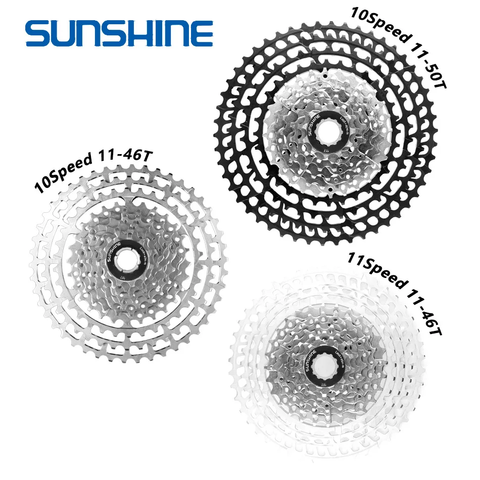 SUNSHINE 10/11/12 скоростей ультралегкий Горный Велосипед маховик 11 50T/52T/46T кассета