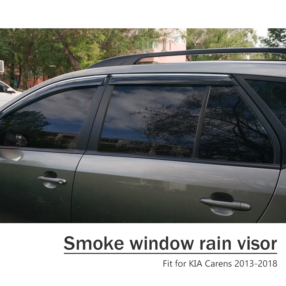 Высокое качество 4 шт. дым окно дождевой козырек для Kia Carens 2013 ABS Vent Защита от солнца дефлекторы гвардии аксессуары