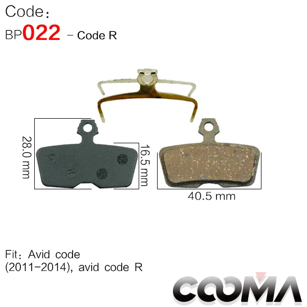 022-CodeR 4 пары велосипедных тормозных колодок для SHIMANO, AVID, SRAM, Fomula, Hayes, Magura и других гидравлических дисковых тормозов, черный класс - Цвет: 022-CodeR