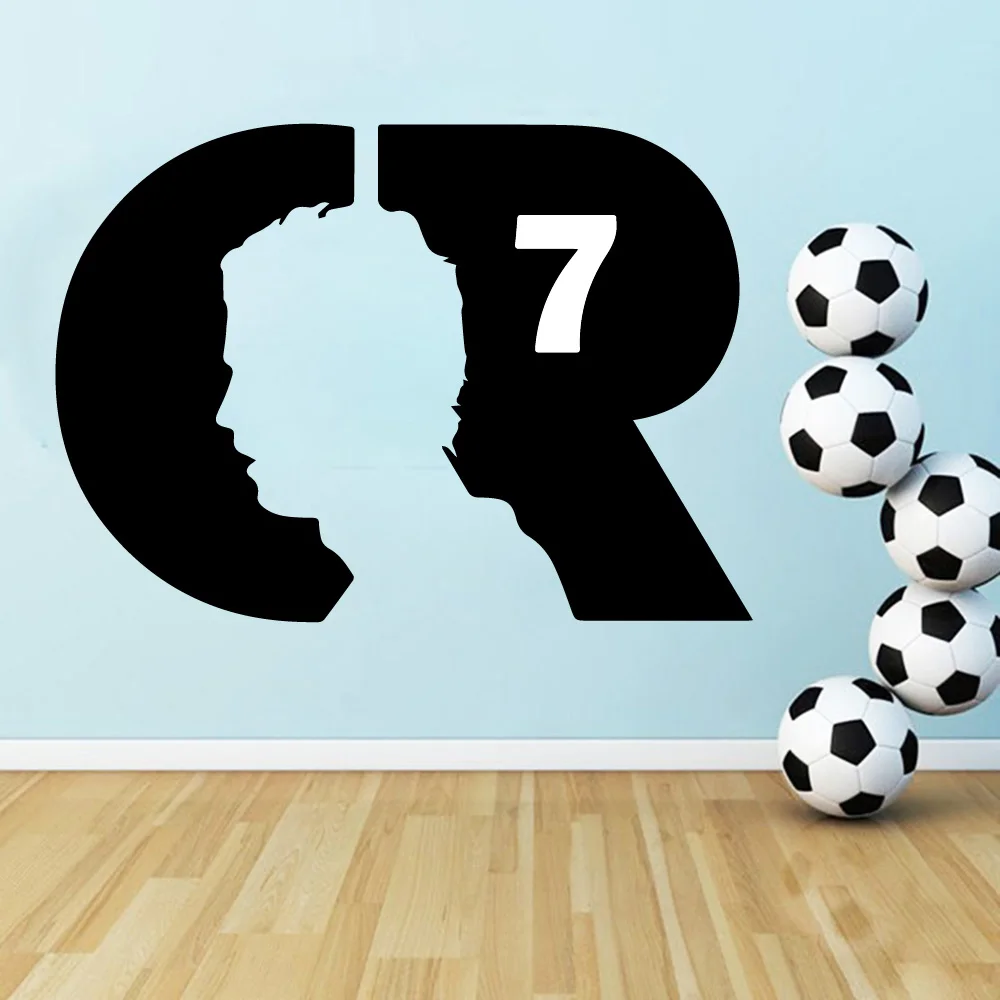 

Vinyl Decal Foot ball player CR7 Wall Sticker Removable Wall Stickers Diy Wallpaper Nursery Kids Room Wall Decor Removable Mural