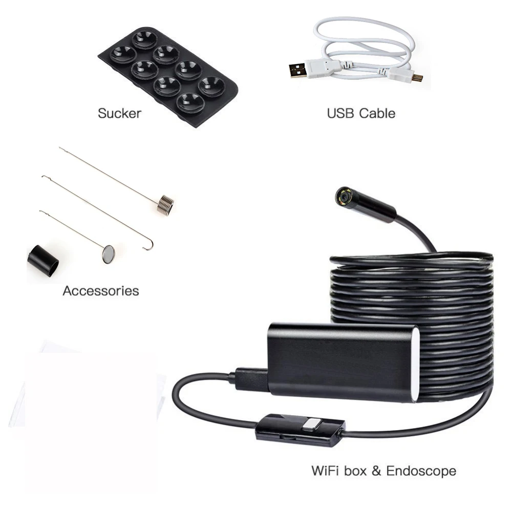 HD 2MP 1080x720 WIFI эндоскоп App Remote Control 2m | Безопасность и защита