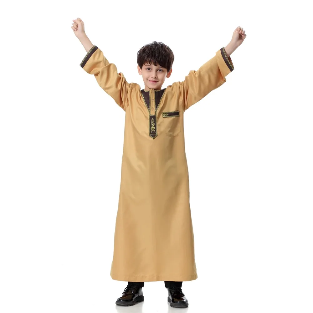 2019 мусульмане арабы мальчик Мужская Тауб Thawb Кафтан Исламская одежда Саудовская