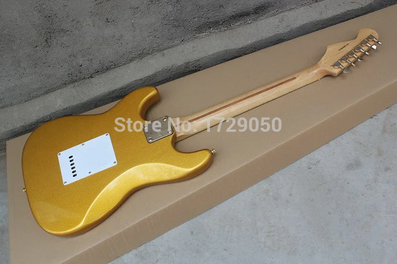 Chinese musical Instruments Factory direct wholesale New Gold color ST 6 Strings Electric Guitar free shipping 412 |