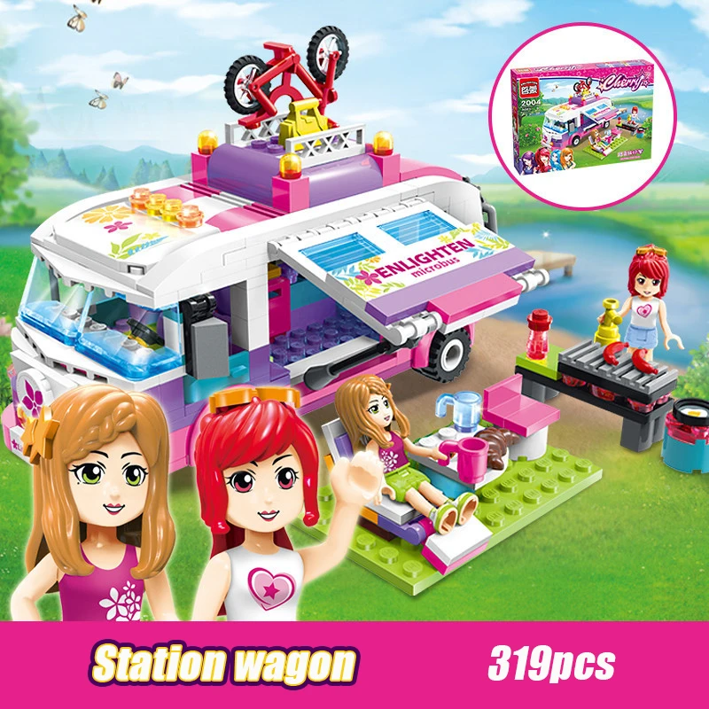 2004 319 шт. конструктор для девочек Dream Town набор моделей блоки совместимые с LEGO