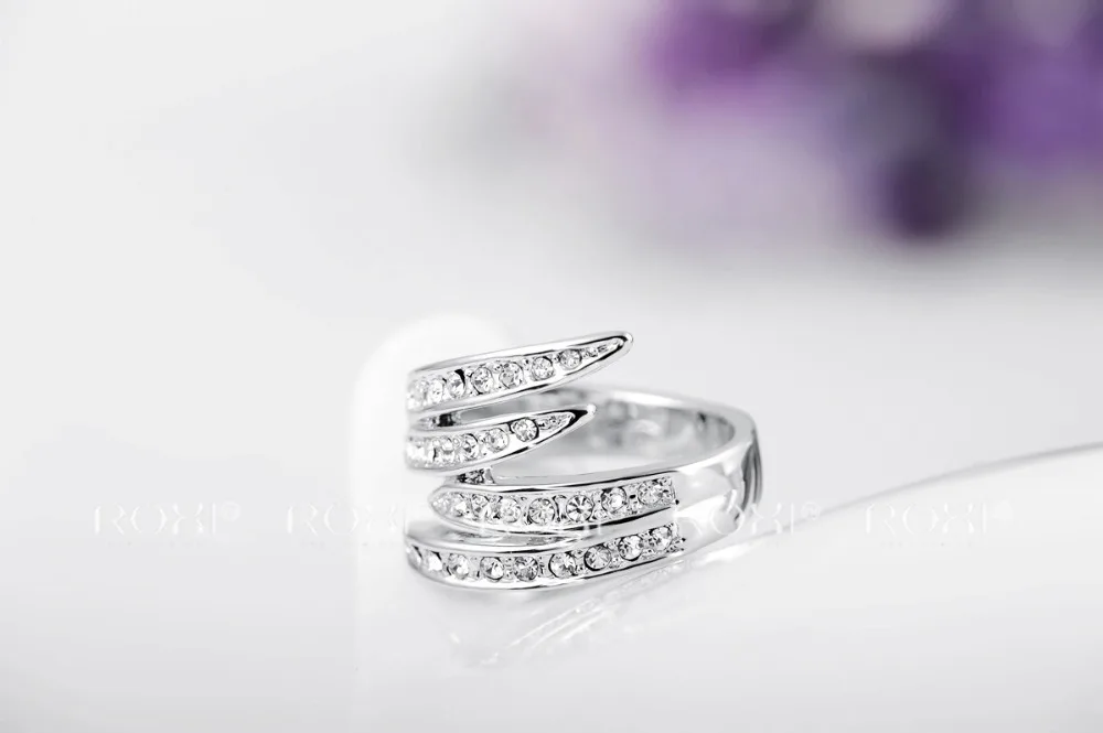 2015 новый рождественский подарок розового золота кольцо Австрийские кристаллы