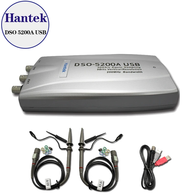 Hantek DSO5200A 200 МГц 2CH PC USB цифровой осциллограф 250 мс/с DSO 5200A Бесплатная доставка |