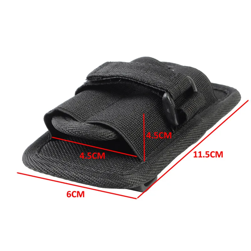 

Tactical Flashlight Holster Carry Case Flashlight Pouch 360Degree Rotatable Clip Nylon Torch Cover Molle System Hunting Military