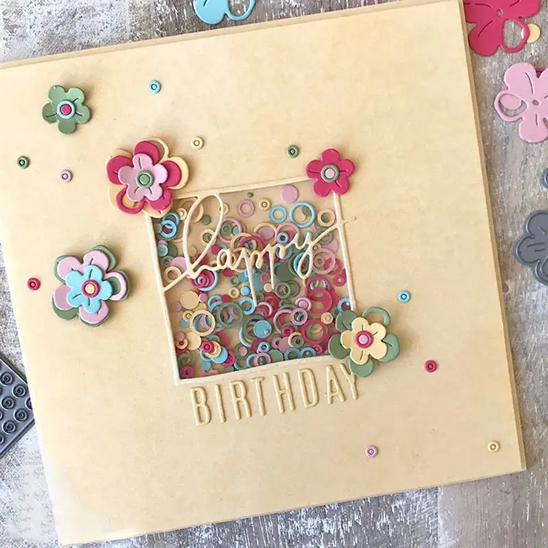 Счастливая рамка металлические Вырубные штампы фотообои карточки тиснение