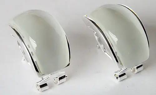 Женские Модные ювелирные изделия, Лидер продаж, новый стиль >>> Редкие серьги-гвоздики из серебра 925 пробы с натуральными прозрачными белыми опалами кошачий глаз