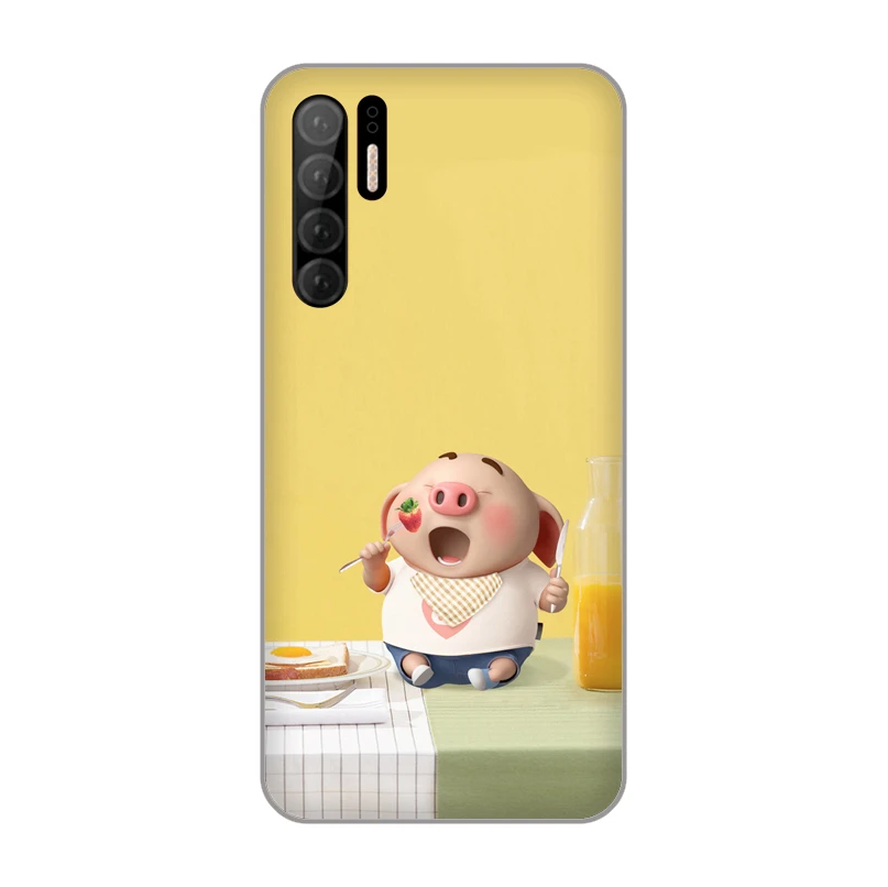 Sunshine pig cute Piglet Eat cake Soft TPU Silicone phone Case Cover for Huawei P10 Plus P20 P30 Pro P7 P8 Lite 2015 Honor 9 V10 |
