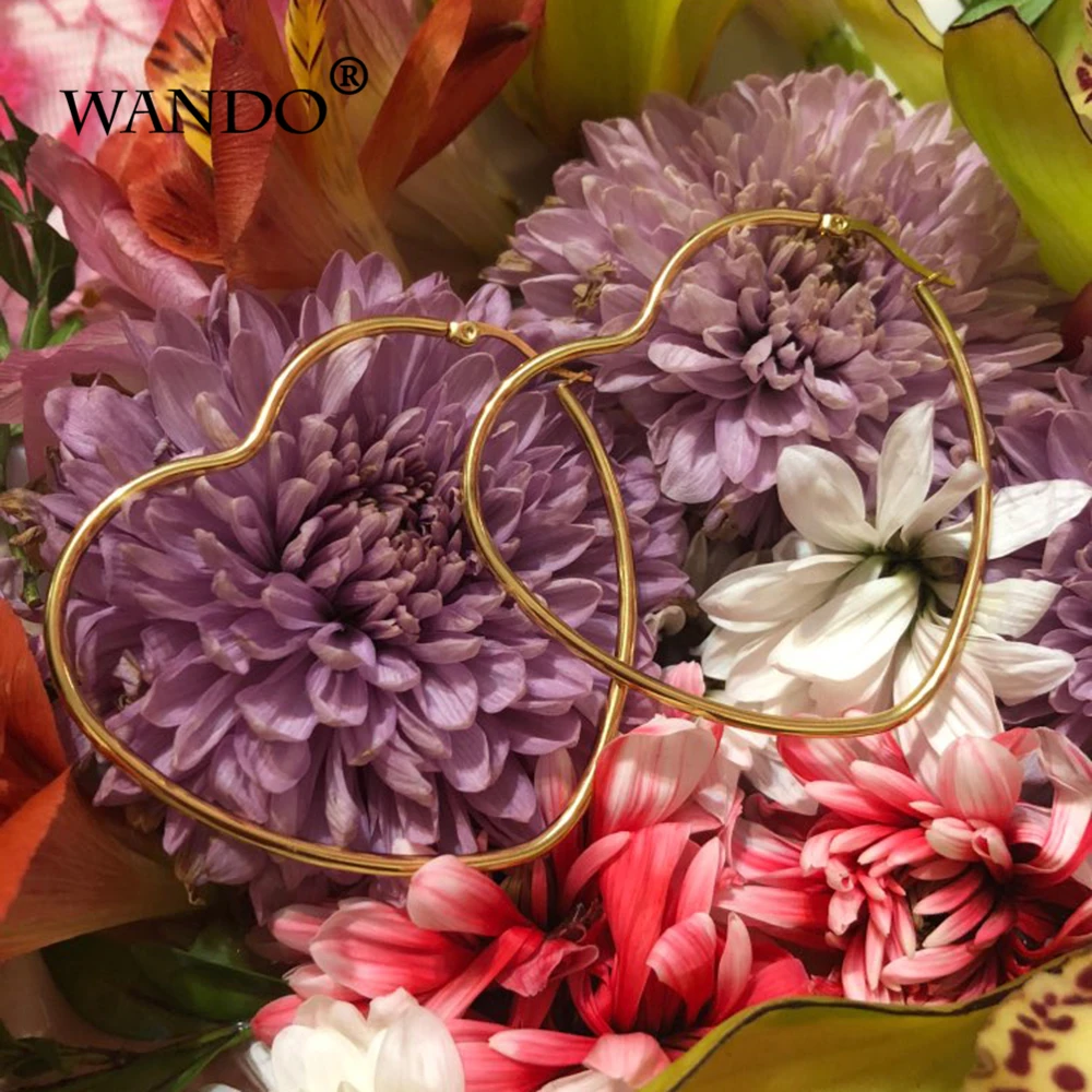 Женские серьги в форме сердца WANDO мягкие для молодых девушек индийские гвоздики