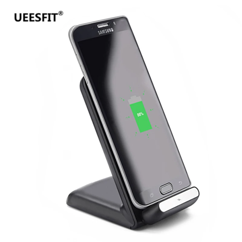 UEESFIT 10 W Qi Беспроводной Зарядное устройство для samsung S9 S8 плюс Быстрая зарядка держатель для iPhone Xs Max X 8 Xiaomi mix телефон быстро Зарядное устройство