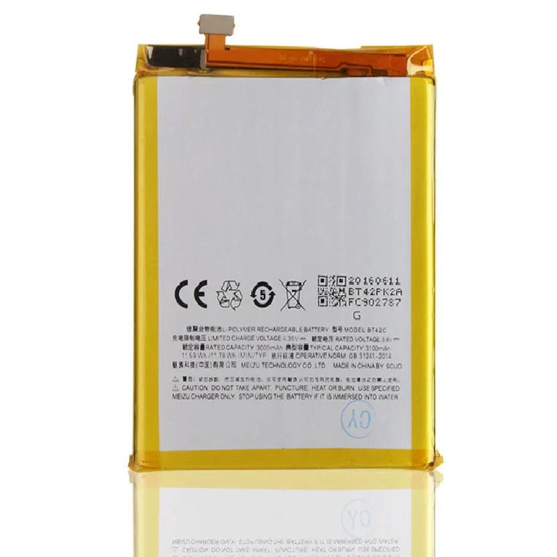 Аккумулятор BT42C 3100 мАч для MEI ZU M2Note M2 Note мобильный телефон | Мобильные телефоны и