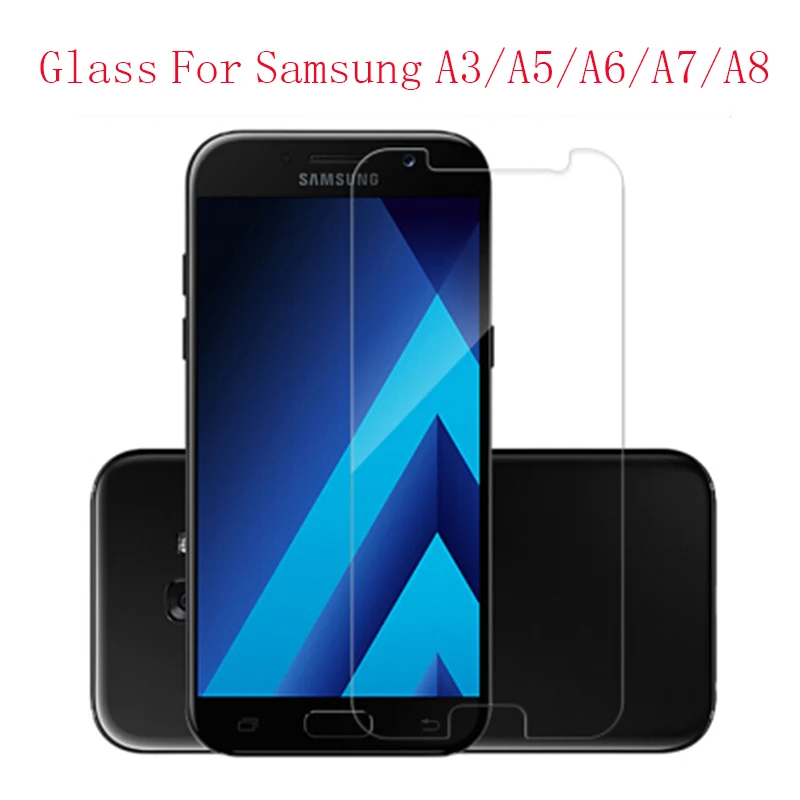 9H Защитная пленка для экрана Samsung Galaxy a7 a8 a6 plus закаленное стекло a5 a3 2015 2016 2017 2018 glas