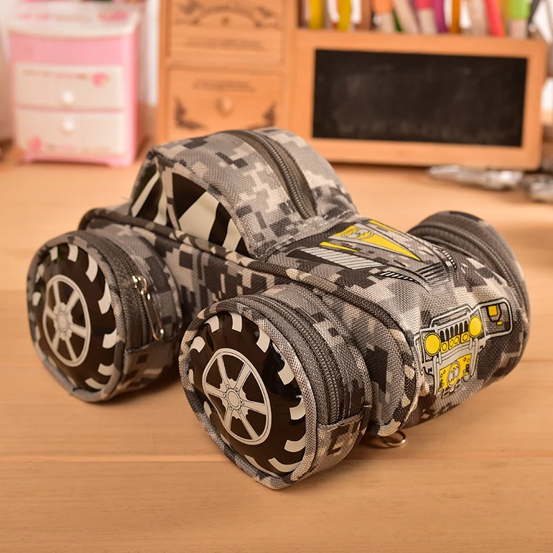 Пенал автомобиля ручка сумка с кодовым замком для мальчиков двойной молнией