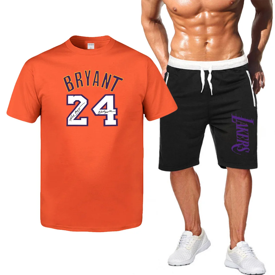 Lakers Kobe 24 мужские спортивные костюмы футболки + шорты мужской спортивный костюм