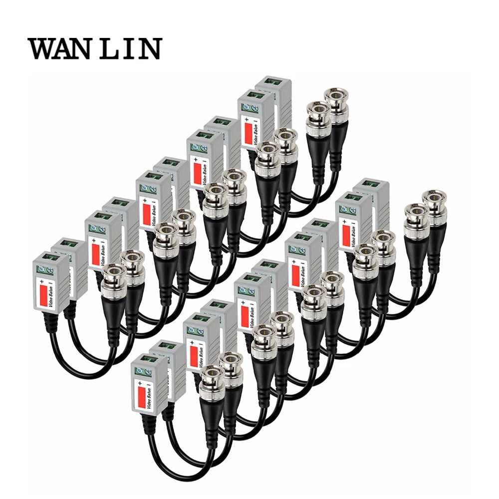 

20pcs AHD/CVI/TVI Twisted BNC CCTV Video Balun passive Transceivers 10pairs Cat5 CCTV UTP Video Balun up to 3000ft Range