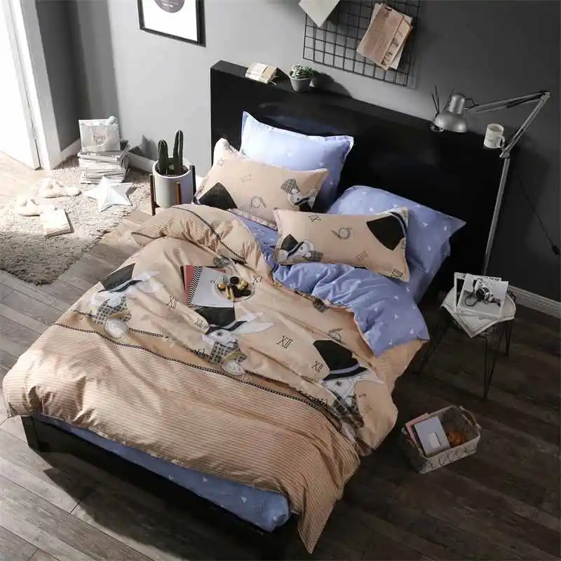 Новая коллекция мультфильм цветной Комплект постельного белья милый стиль