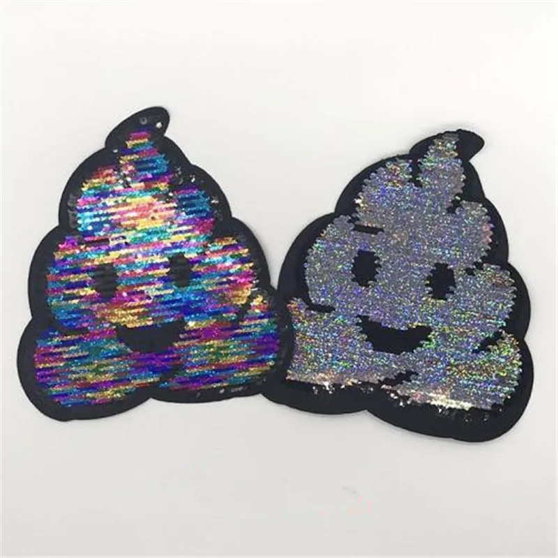 Одежда для девочек сделай сам нашивка 20 см забавная какашка двусторонняя