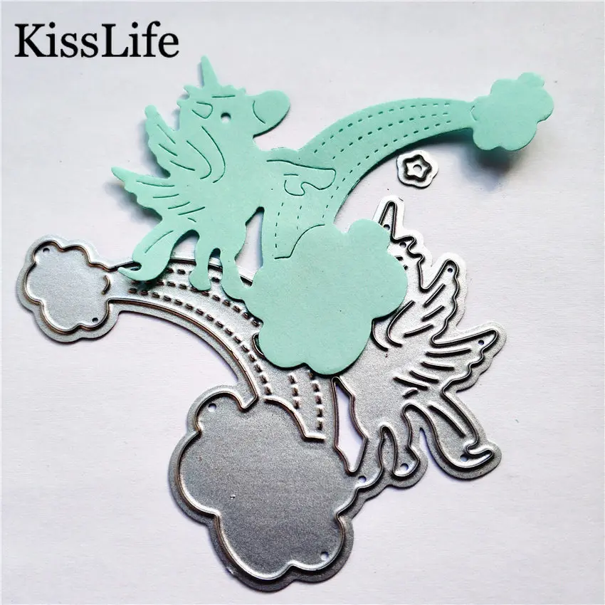 Новинка 2019 милые металлические резные штампы в виде единорога радужного облака