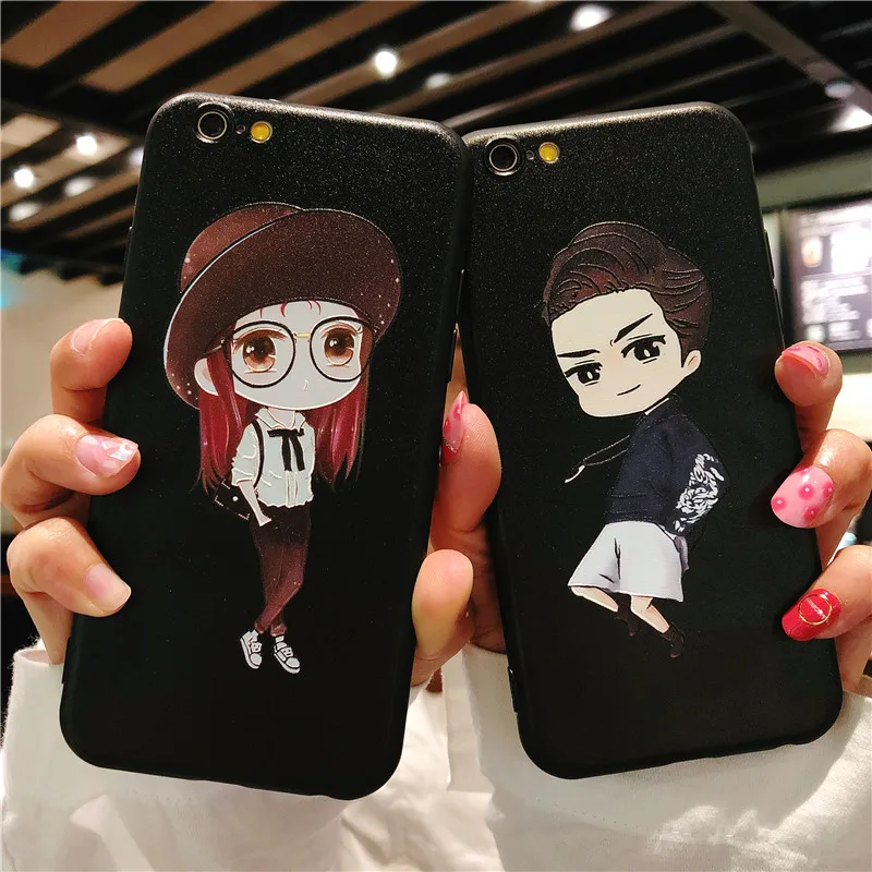 XCZJ Original Love Heart Girls boys phone case for 6 7 8 7Plus 8Plus Cartoon Soft Silicone back covers iPhone X XS XR MAX |