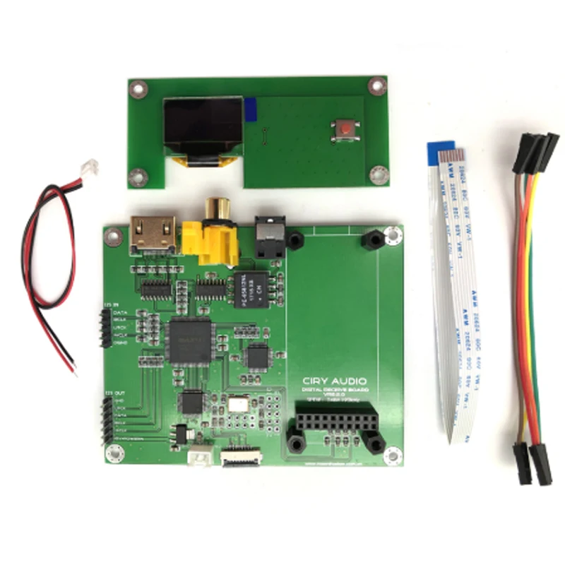 AK4118 SPDIF ies коммутационная плата Amanero Digital XMOS интерфейс аудио декодер DAC частота дискретизации дисплей с OLED T0138