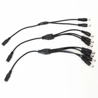 Разъем питания постоянного тока 1 гнездо на 234 штекер сплиттер адаптер RGB контроллер коннектор RGBW кабель для камеры видеонаблюдения светодиодный светильник