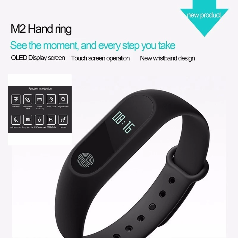 Смарт-браслет M2 спортивные часы для бега фитнес-часы монитор сна умный