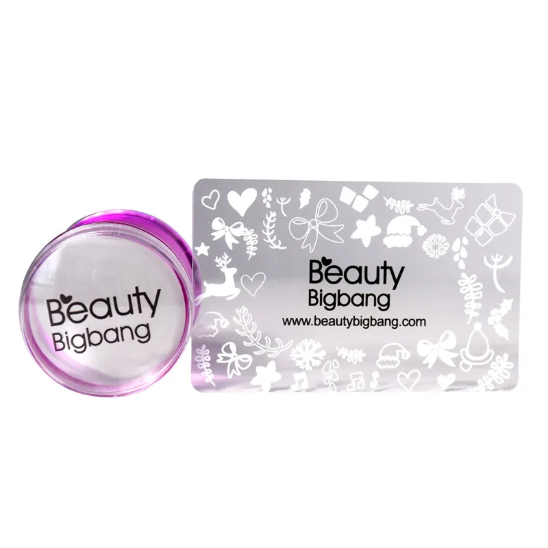 BeautyBigBang набор пластин для штамповки ногтей резиновый штамп для скребка для ногтей прозрачный желе цветок ручка для дизайна ногтей штамп для штамповки ногтей