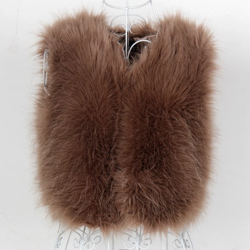 2016 новинка осень зима женский теплый меховой жилет куртка тонкая для элегантных