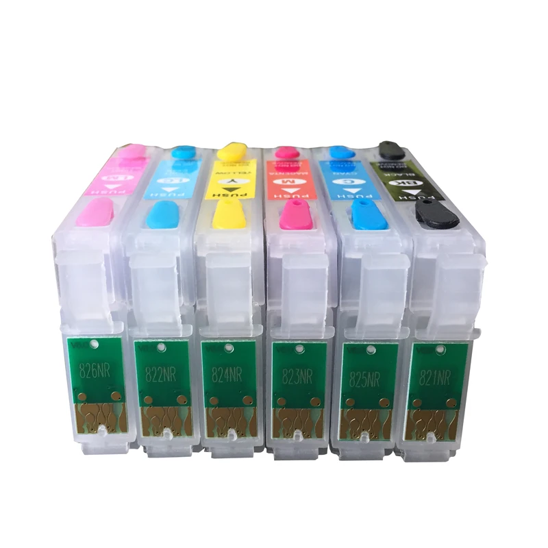 T0821N T0826N чернильные картриджи для принтера многоразовые Epson stylus T50 R270 R290|ink