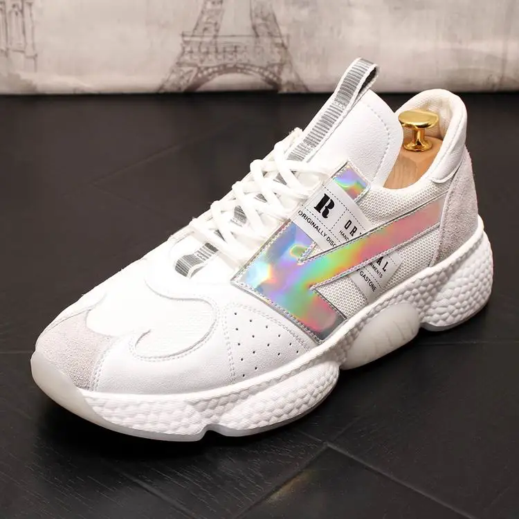 

ERRFC British Fashion Men Yellow Casual Comfort Shoes Summer Luxury Mesh Breathable Man Trend Platform Leisure Shoe For Younger