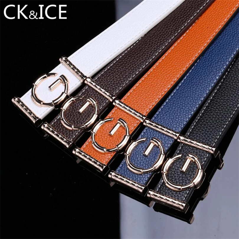 CK & ICE воловья кожа натуральная G ремень для мужчин женщин гладкая Пряжка