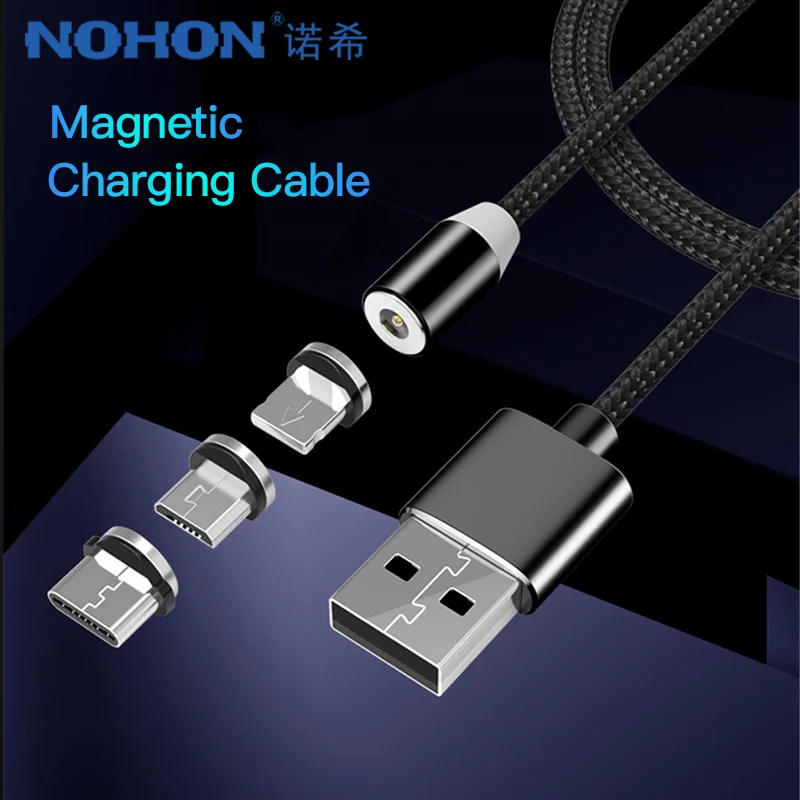 NOHON светодиодный магнитный кабель для зарядки микро usb Type C телефонный iPhone X 7 8 6 Xiaomi