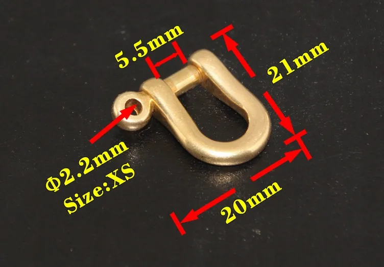 

10 шт. 5,5 мм X-маленький цепочка для ключей из твердой латуни