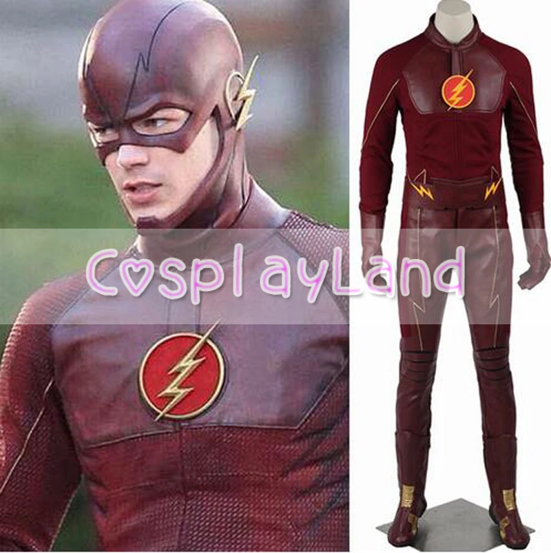 Костюм для косплея Барри Аллена из м/ф флэш костюм супергероя с маской и сапогами